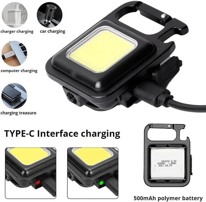 COB RECHARGEABLE KEY CHAIN LIGHT