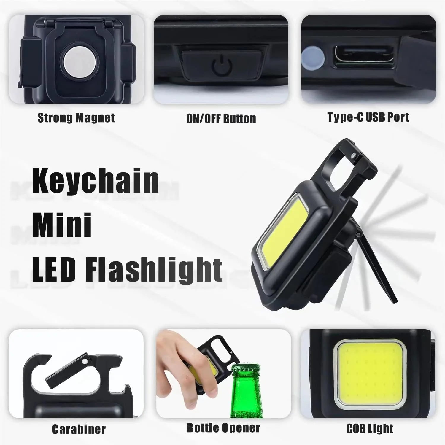 COB RECHARGEABLE KEY CHAIN LIGHT